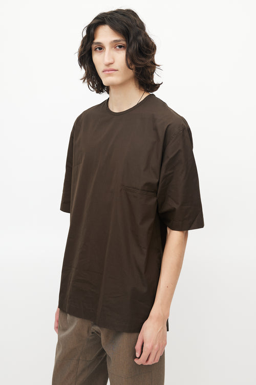 Lemaire Green Minimal Pocket T-Shirt