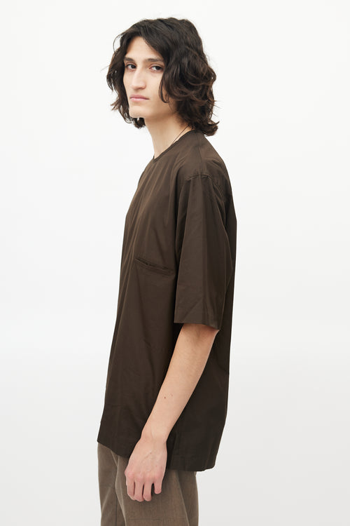 Lemaire Green Minimal Pocket T-Shirt