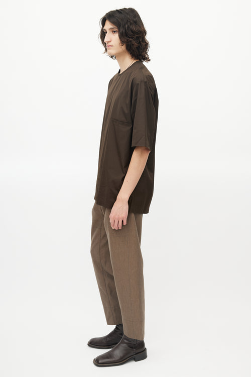 Lemaire Green Minimal Pocket T-Shirt