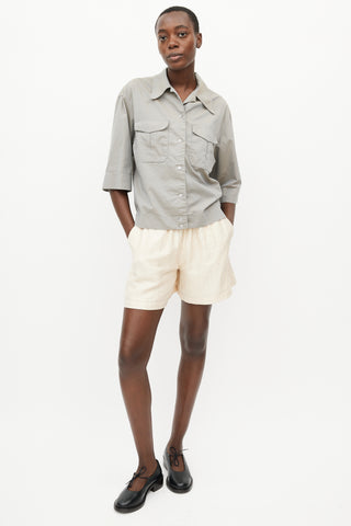 Lemaire Grey Boxy Cargo Shirt