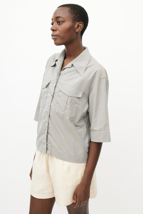 Lemaire Grey Boxy Cargo Shirt