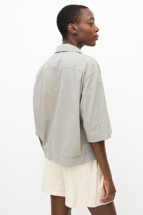 Lemaire Grey Boxy Cargo Shirt