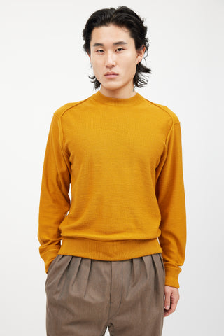 Lemaire Orange Wool Knit Sweater