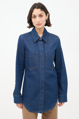 Lemaire Raw Denim Two Pocket Shirt