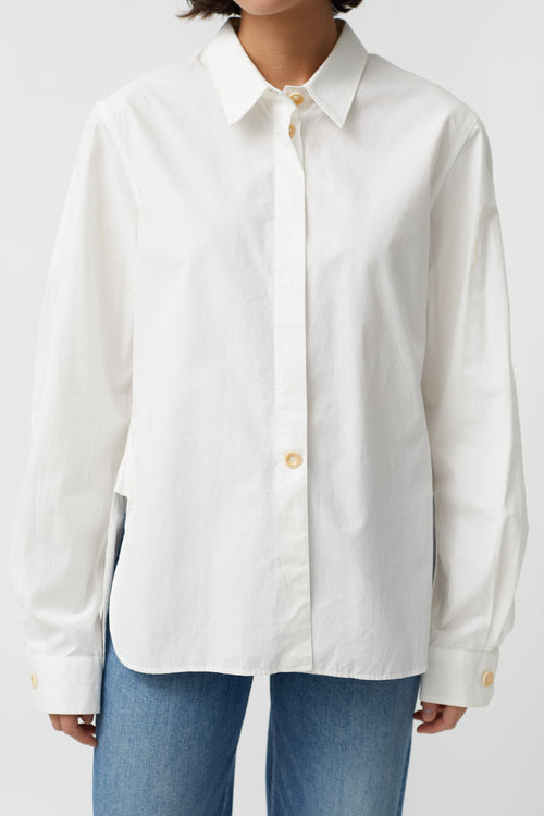 Lemaire White Buttoned Shirt