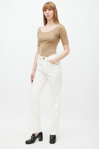 Lemaire White Straight Leg Jeans