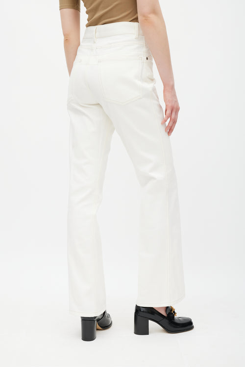 Lemaire White Straight Leg Jeans