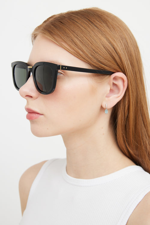 Linda Farrow Burton Black Sunglasses