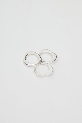 Links of London Silver Love Note Triple Heart Ring