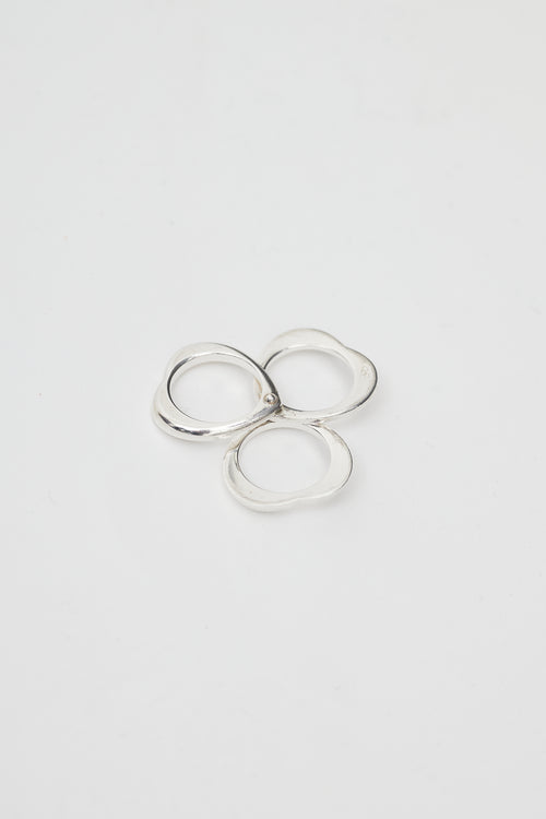 Links of London Silver Love Note Triple Heart Ring