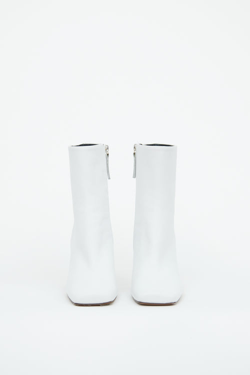 VSP Archive White Leather Zip Boot