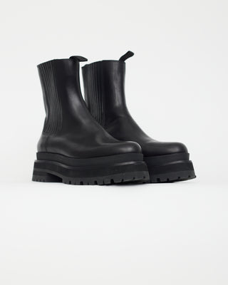 Loeffler Randall Black Leather Platform Chelsea Boot