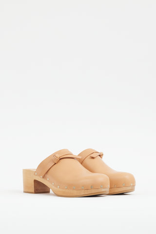 Loeffler Randall Beige Leather Clog