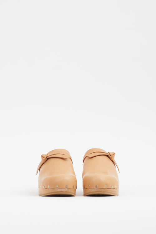 Loeffler Randall Beige Leather Clog