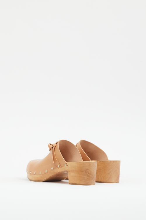 Loeffler Randall Beige Leather Clog