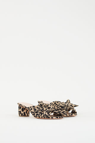 Loeffler Randall Beige 
Black Printed Emilia Mule