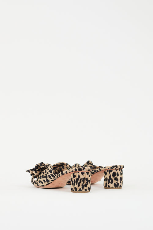 Loeffler Randall Beige 
Black Printed Emilia Mule