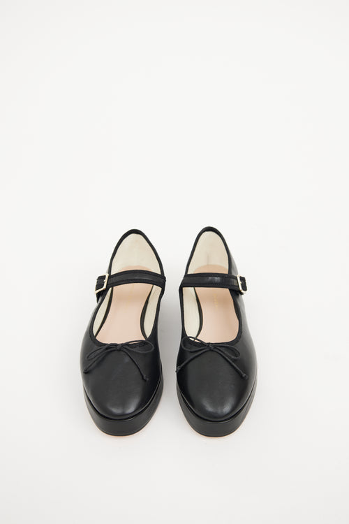 Loeffler Randall Black Platform Ballet Flat