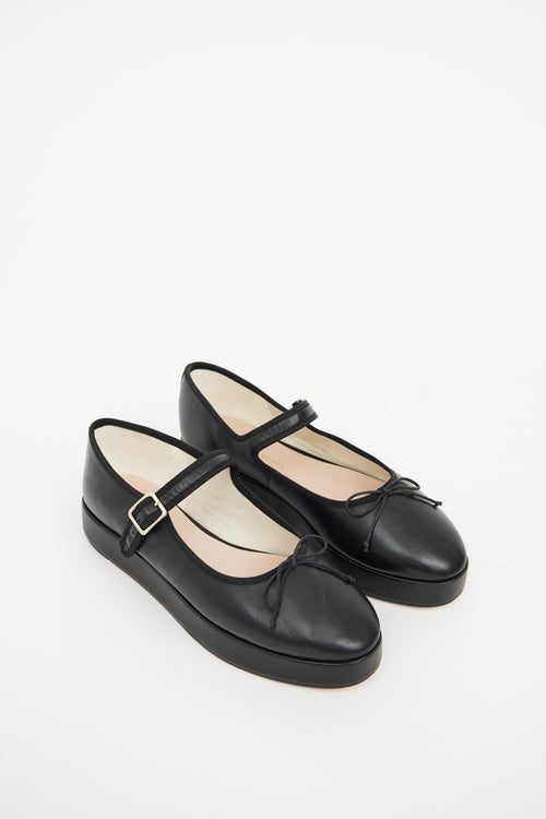 Loeffler Randall Black Platform Ballet Flat