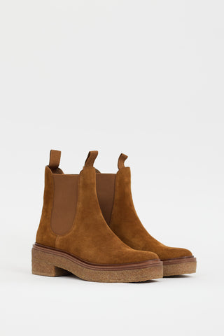 Loeffler Randall Brown Suede Raquel Chelsea Boot