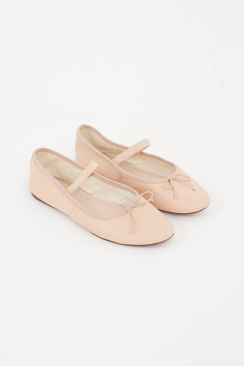 Loeffler Randall Pink Leather Leonie Ballet Flat