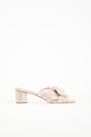 Loeffler Randall Rose Gold Pleated Mule