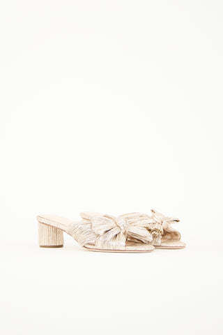 Loeffler Randall Rose Gold Pleated Mule