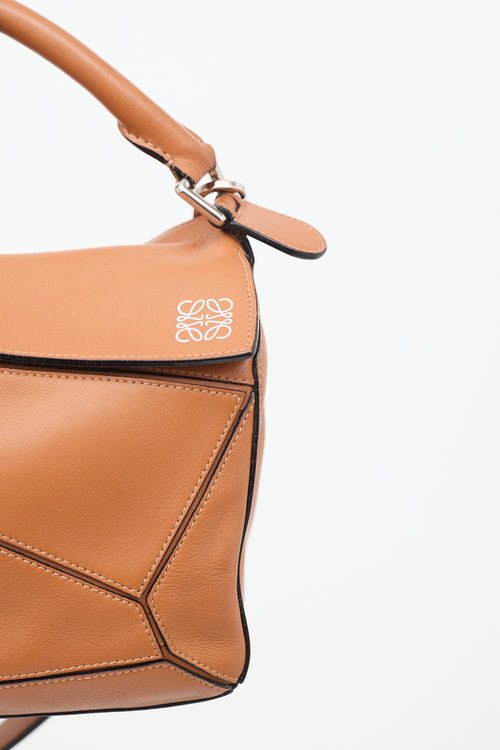 Loewe 2016 Brown Leather Medium Puzzle Bag