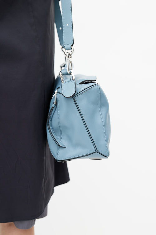 Loewe 2017 Blue Medium Puzzle Bag