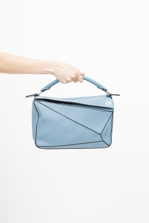 Loewe 2017 Blue Medium Puzzle Bag