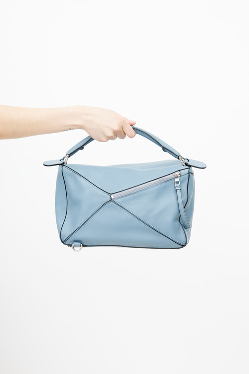 Loewe 2017 Blue Medium Puzzle Bag