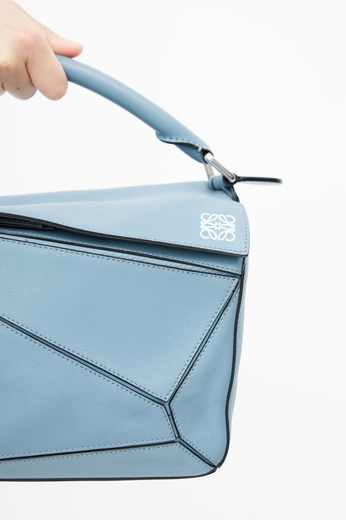 Loewe 2017 Blue Medium Puzzle Bag