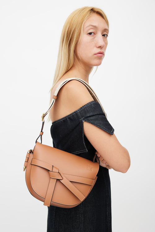 Loewe 2022 Brown Small Gate Crossbody Bag