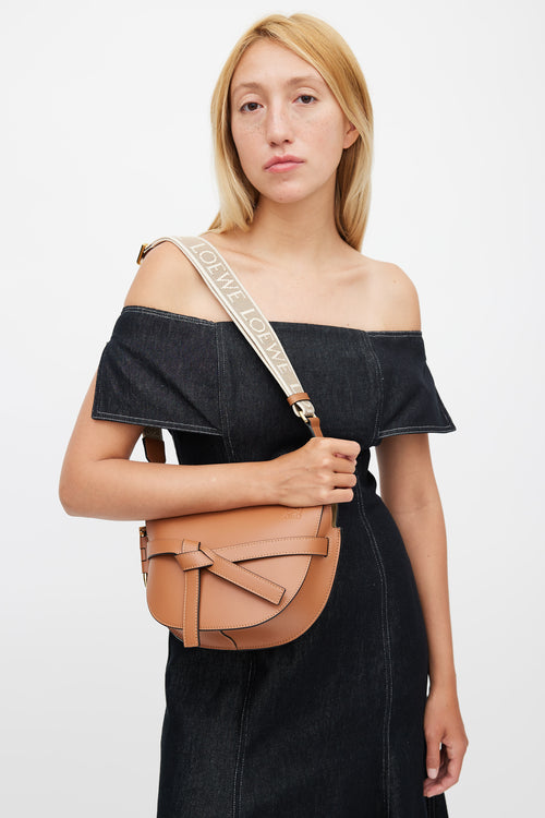 Loewe 2022 Brown Small Gate Crossbody Bag