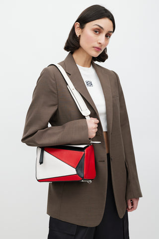 Loewe Beige 
Multicolour Small Leather Puzzle Bag