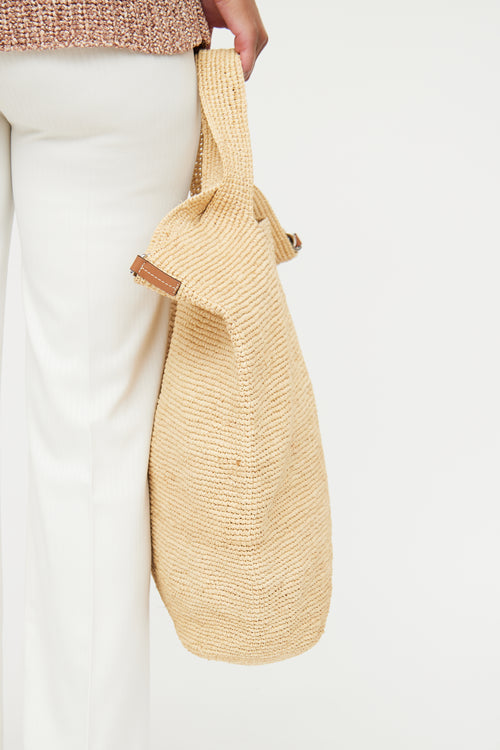 Loewe Slit Raffia Large Tote Bag