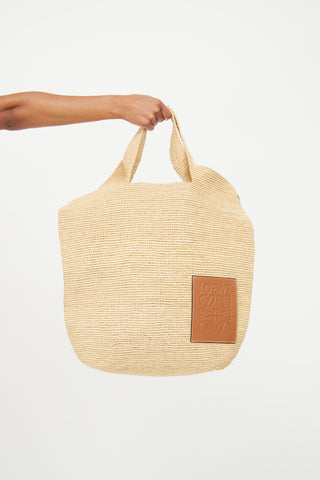 Loewe Slit Raffia Large Tote Bag