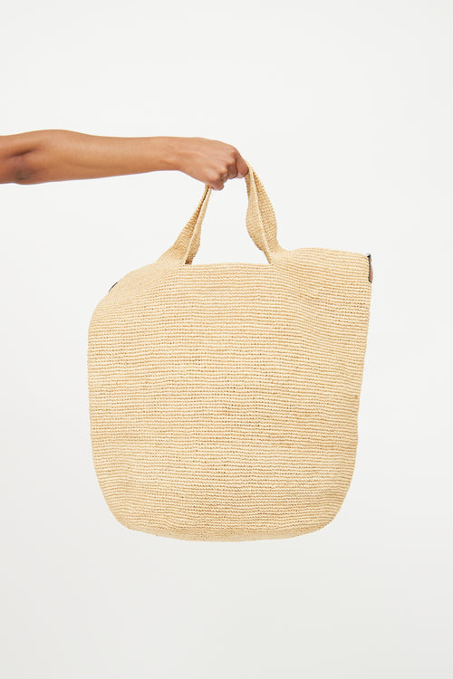 Loewe Slit Raffia Large Tote Bag