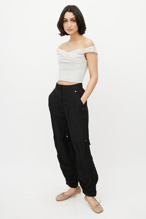 Loewe Black High Waisted Cargo Pant