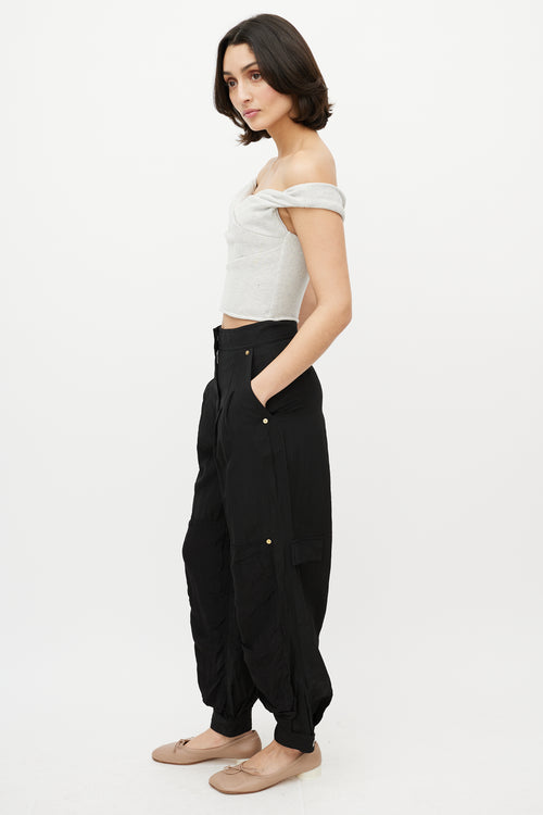 Loewe Black High Waisted Cargo Pant