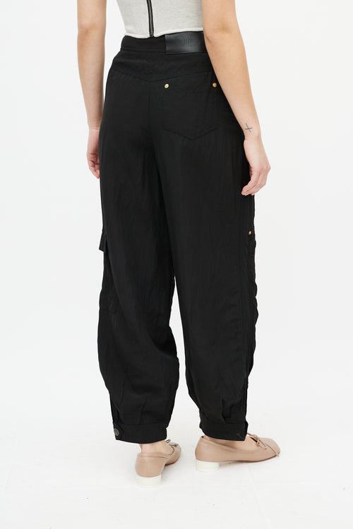 Loewe Black High Waisted Cargo Pant