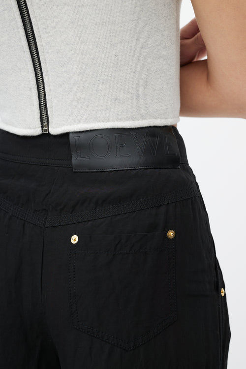 Loewe Black High Waisted Cargo Pant