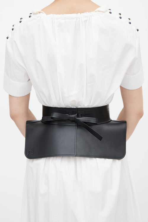 Loewe Black Leather Obi Belt