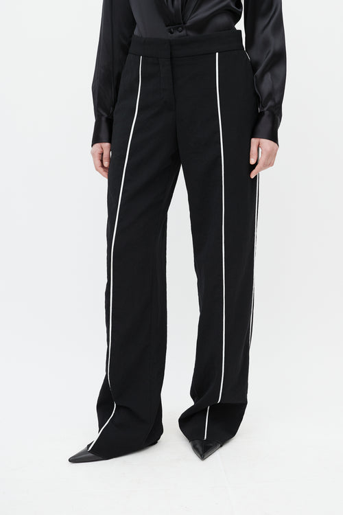 Loewe Black 
White Piping Trouser