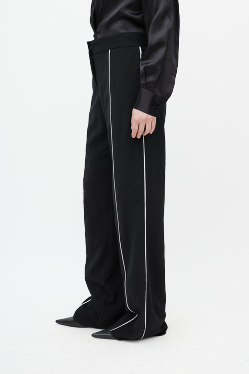 Loewe Black 
White Piping Trouser