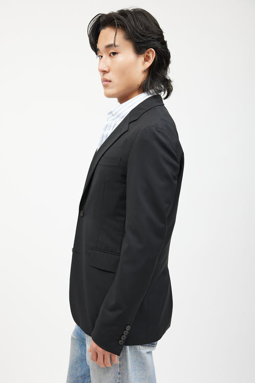 Loewe Black Wool Button Blazer