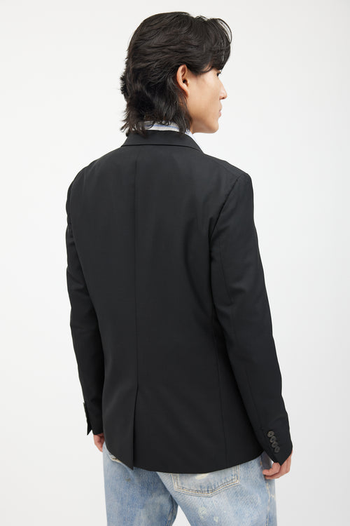 Loewe Black Wool Button Blazer