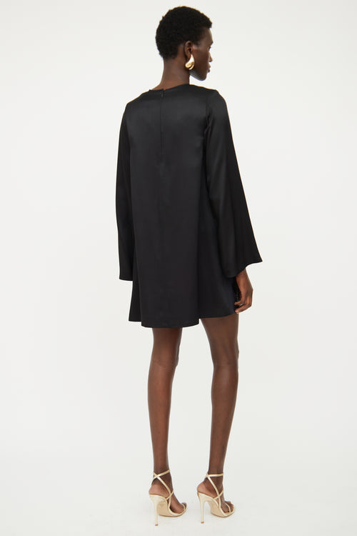 Loewe Black Emroidered Silk Dress