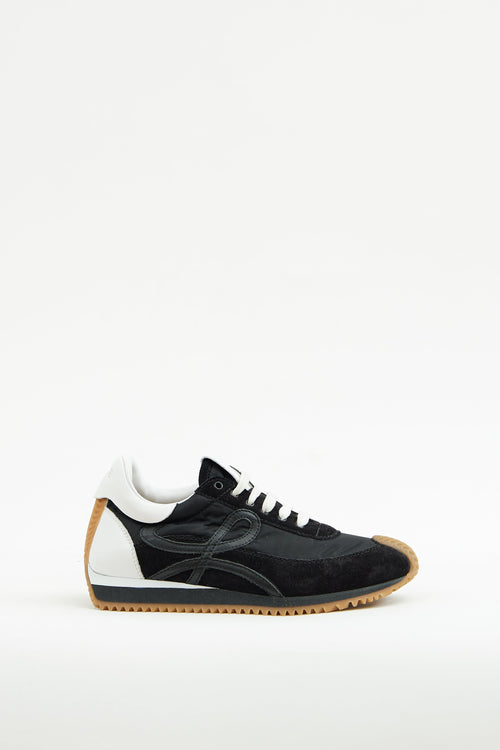 Loewe Black Nylon Suede Flow Sneaker