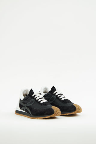 Loewe Black Nylon Suede Flow Sneaker